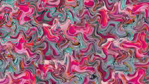 Abstract Fluid Colorful Wavy Paint Art Background Loop