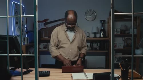 Man Surprised by Robbery in Store with Guns