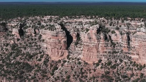 Panorama in Beautiful Nature Landscape Scenery in Grand Canyon National Park