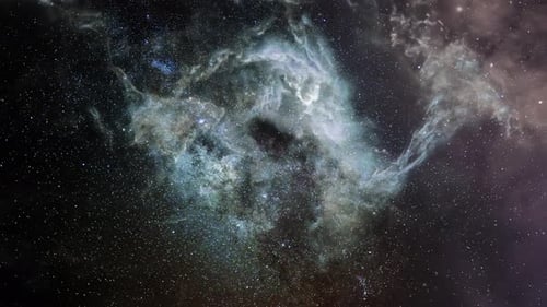 4k view of nebulae clouds moves around in the universe.