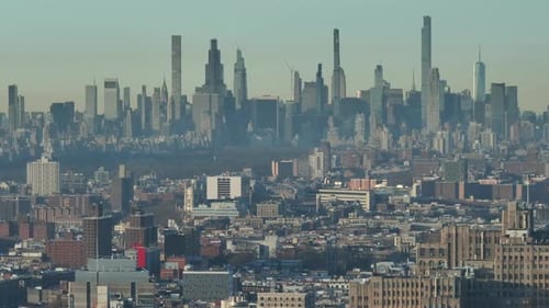 Aerial view of the New York City skyline