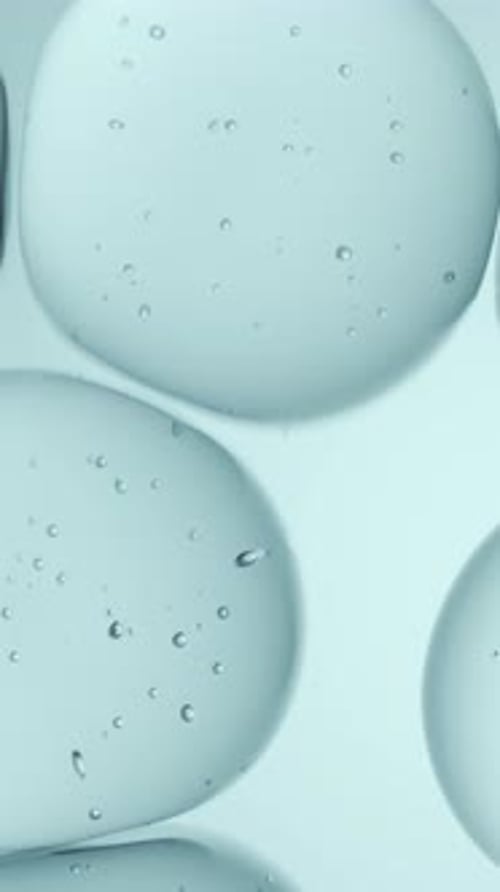 Clear Liquid Gel Spheres with Bubbles Animated Background