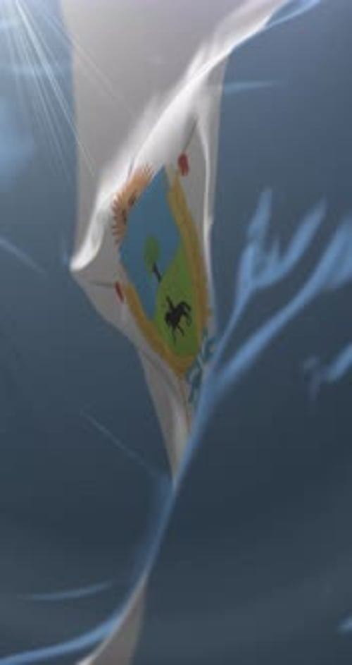 Guatemalan Flag Waving with Sun Flare Vertical Video