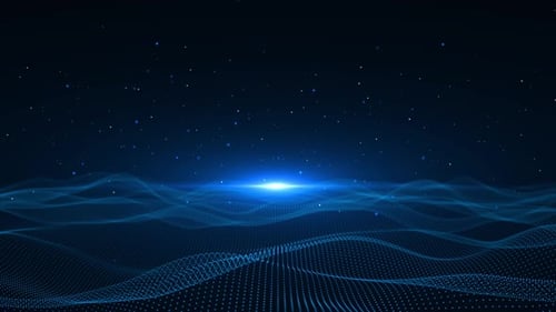 Digital Cyber Space Wave Matrix Interface Particles Cyberspace Technology Connection Futuristic