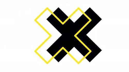 Animated Geometric X Logo Reveal Transition