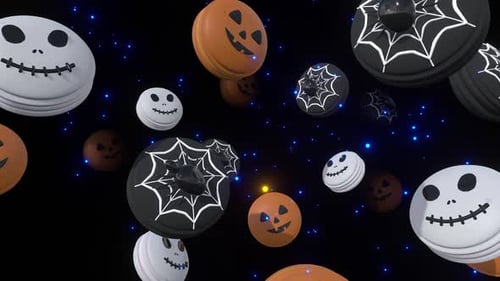 Flying Cute 3D Halloween Elements Celebration Animation