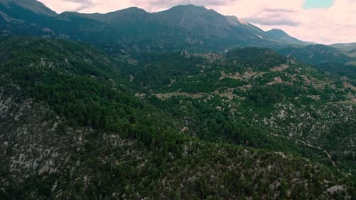 Aerial Endless Mountains and Forests