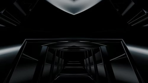 Abstract Metallic Geometric Tunnel Loop Background