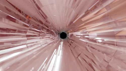 digitaler Tunnel, visueller Wirbel, dynamische Schleifengeometrie, Bewegung, kreativer Hintergrund