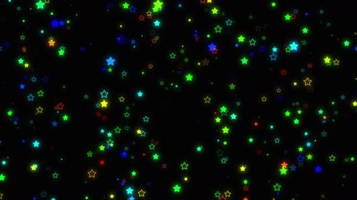 Bunter abstrakter Sternpartikel-Bokeh-Hintergrundschleife V5