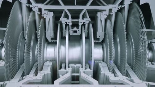 Concept of Engineering and Heavy Industry Media Close Up of Working Machine at the Factory Workshop