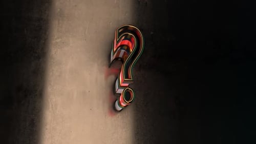 Modern 3D Metallic Question Mark Reveal Animation
