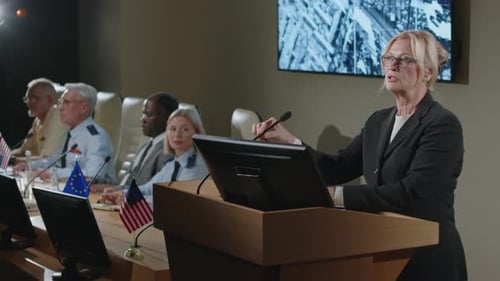 Government Officials at a Press Conference