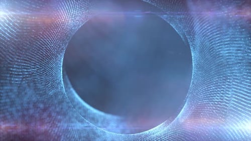 Futuristic Digital Particle Tunnel Logo Reveal