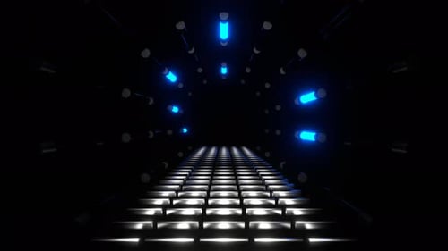 Red And Blue Fantasy Strobe Road Background Vj Loop In 4K