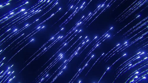 Abstract Blue Light Trails Moving Animated Background