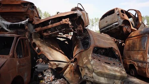 A Dump of Mutilated Rusty Cars