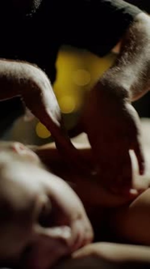 Person Getting Shoulder Massage Indoors