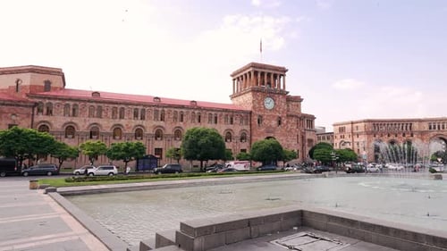 Republic square in Yerevan in Armenia.