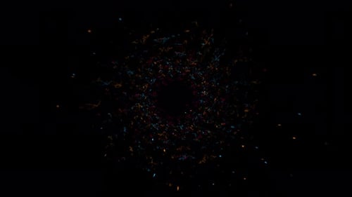 Colorful Particle Energy Burst Visual Effect Reveal