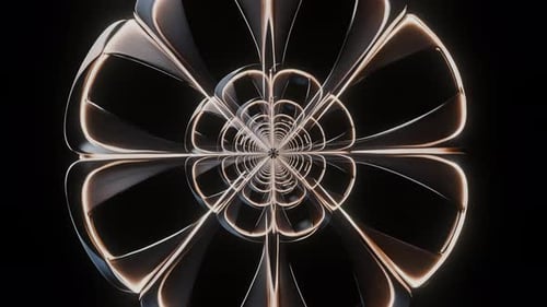 Abstract Futuristic Geometric Light Tunnel Pattern Loop Background