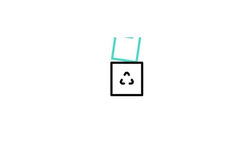Eco-Friendly Recycling Bin Icon Animation