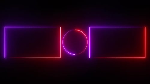 End Screen Neon Frame Red And Purple V5