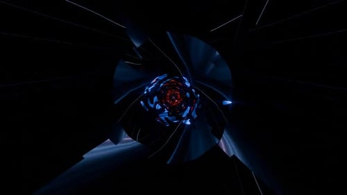 Vj Loop Eine faszinierende, farbenfrohe, unendliche Tunnelspirale in lebendigen Neonlichtern