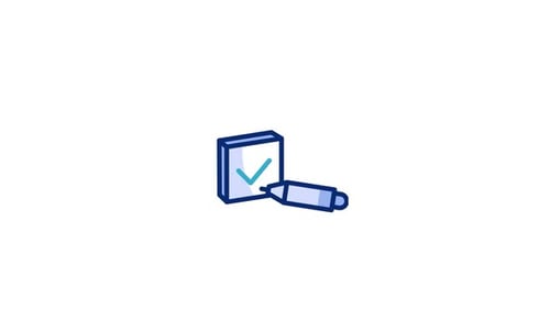 Animated Document Approval with Pen Checkmark Icon