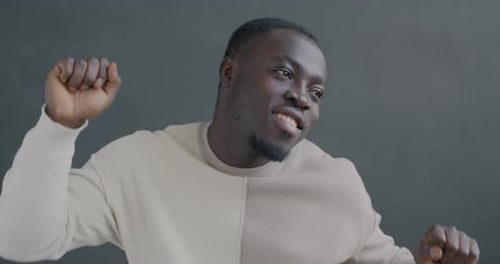 Man Dancing and Celebrating