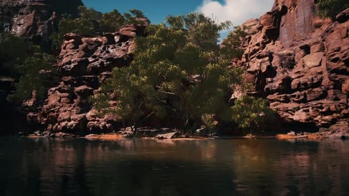 Colorado River with Gorgeous Sandstone Walls and Canyons