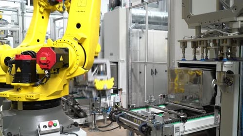 Roboter in der Fabrik für robotische Automatisierung 2