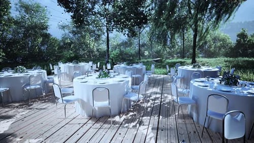 Outdoor Patio Chair and Table in Cafe Restaurant