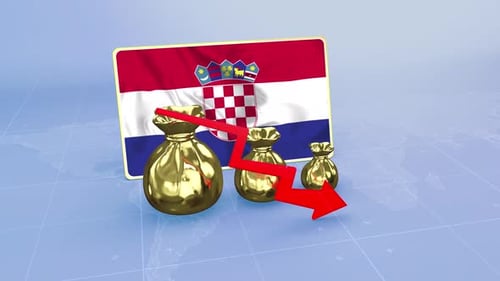 Croatia Reserves Drop Economic Data Infographics Graph