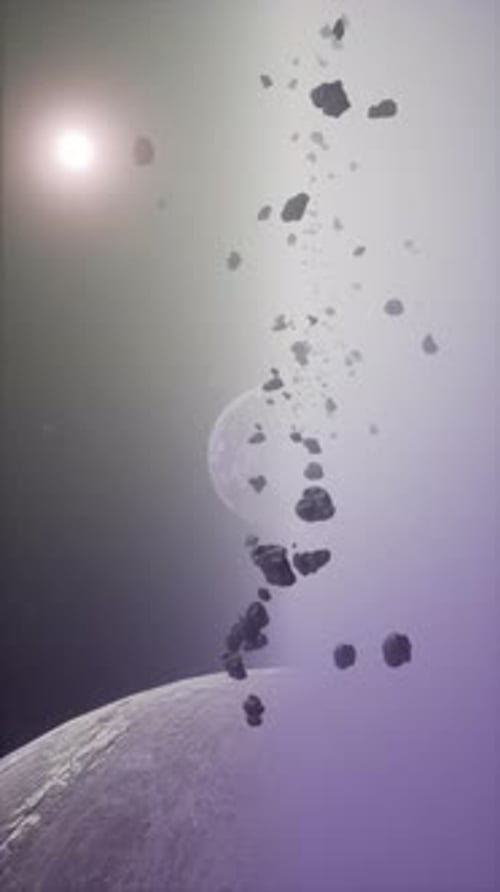 a Large Cluster of Asteroids Near an Unknown Planet Vertical