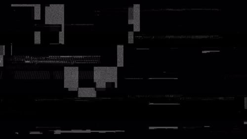 Corruption Collection: una pantalla negra con líneas en movimiento y efecto distorsionador