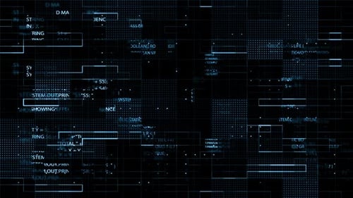 Future Technology Digital Matrix Background Concept Digital Cyberspace with Particles and Digital