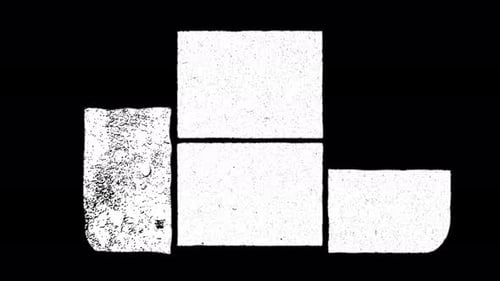 Collage Collection: Vintage screen effect in rectangular collage layout for opening shot