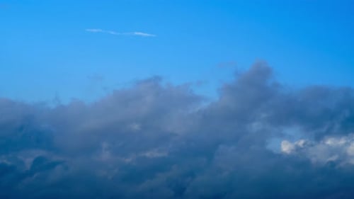 Dramatic Clouds Time Lapse with Bright Blue Sky