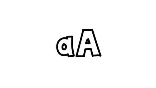 Animated Hand-Drawn Sketchy Outline Bouncing Letter 'Aa'