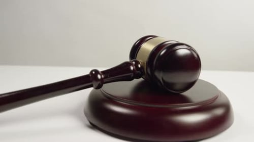 Close Up of Wooden Gavel