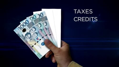 Philippines Peso money fan of banknotes loss in hand