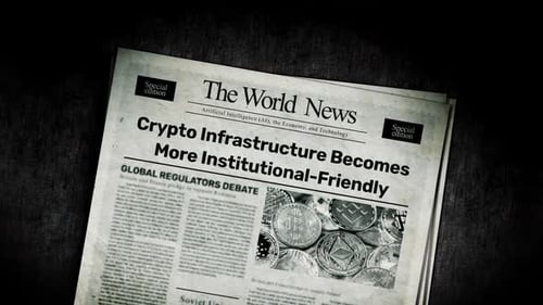 Animated Newspaper Headline Reveal: Cryptocurrency News