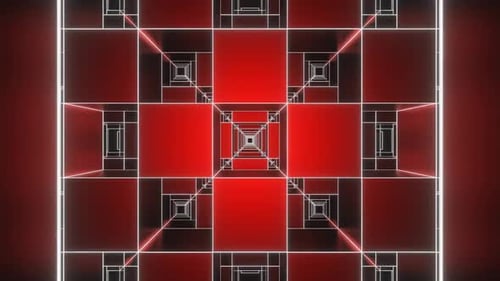 Red And White Square Output Background Vj Loop In HD