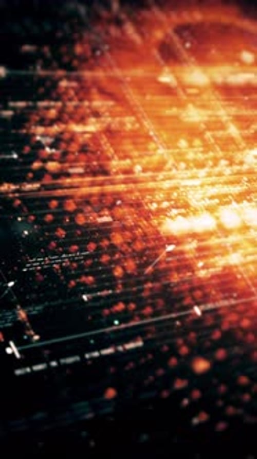 Futuristic Screen Display Data Matrix Simulation Background 20