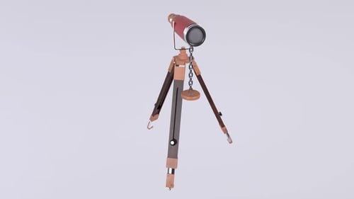 Telescope 3d object rotating loop