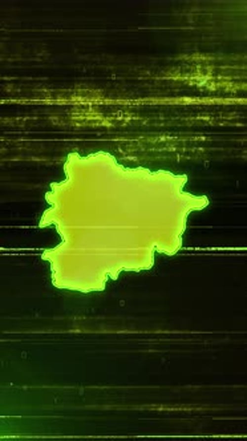 Andorra Digital Futuristic Glitch Map