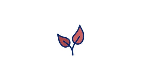 Modern Animated Growing Leaves Icon with Subtle Movement
