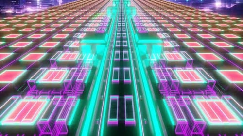 Loop de estrutura de néon futurista