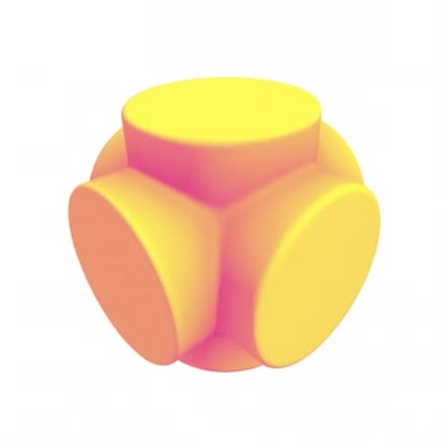 Modern Abstract 3D Geometric Shape Rotation Loop
